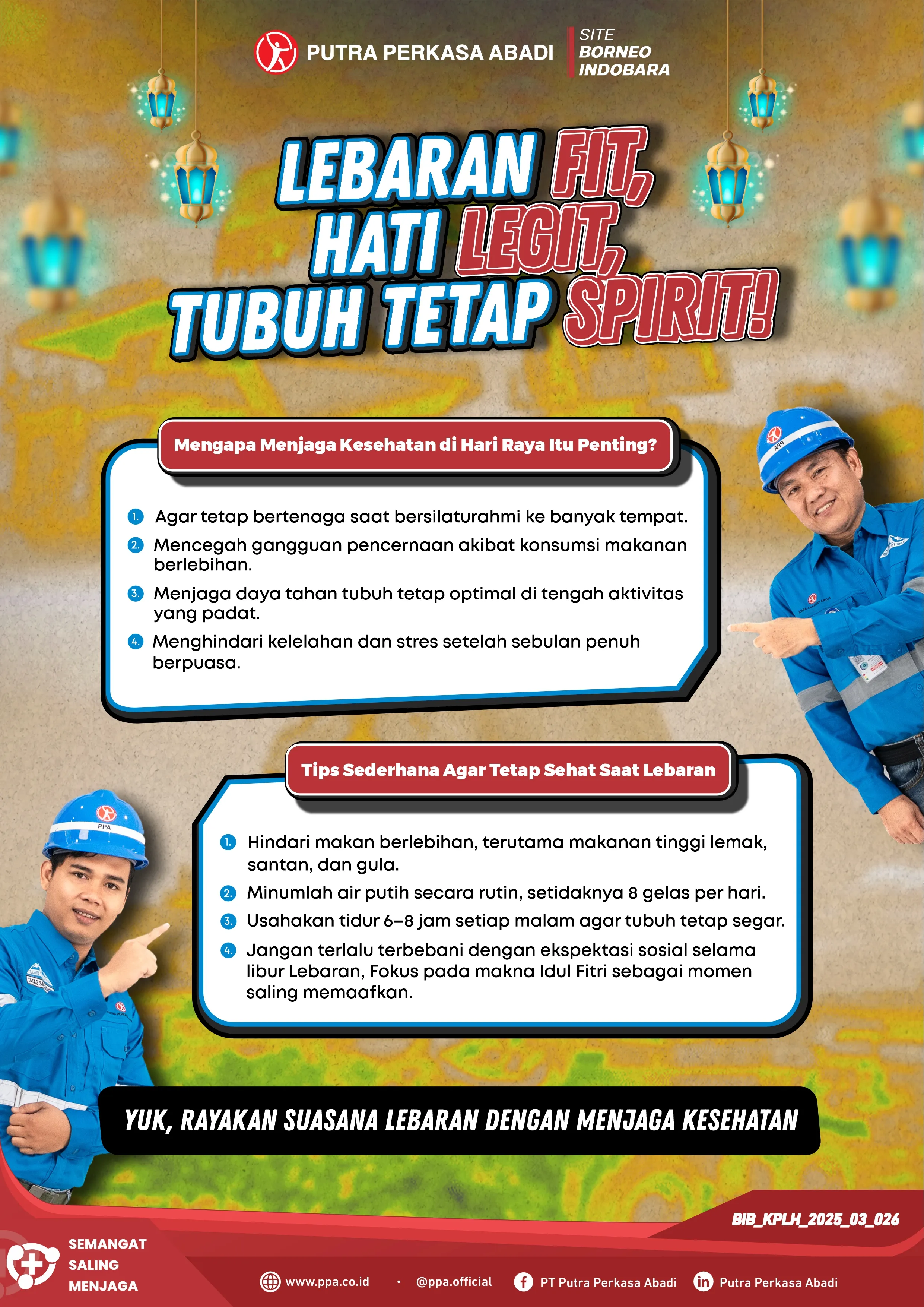Lebaran FIT, Hati LEGIT, Tubuh Tetap SPIRIT!